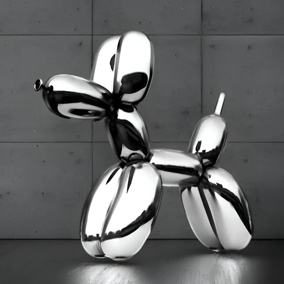Balloon Dog 80cm Chrome Fibreglass Indoor Sculpture