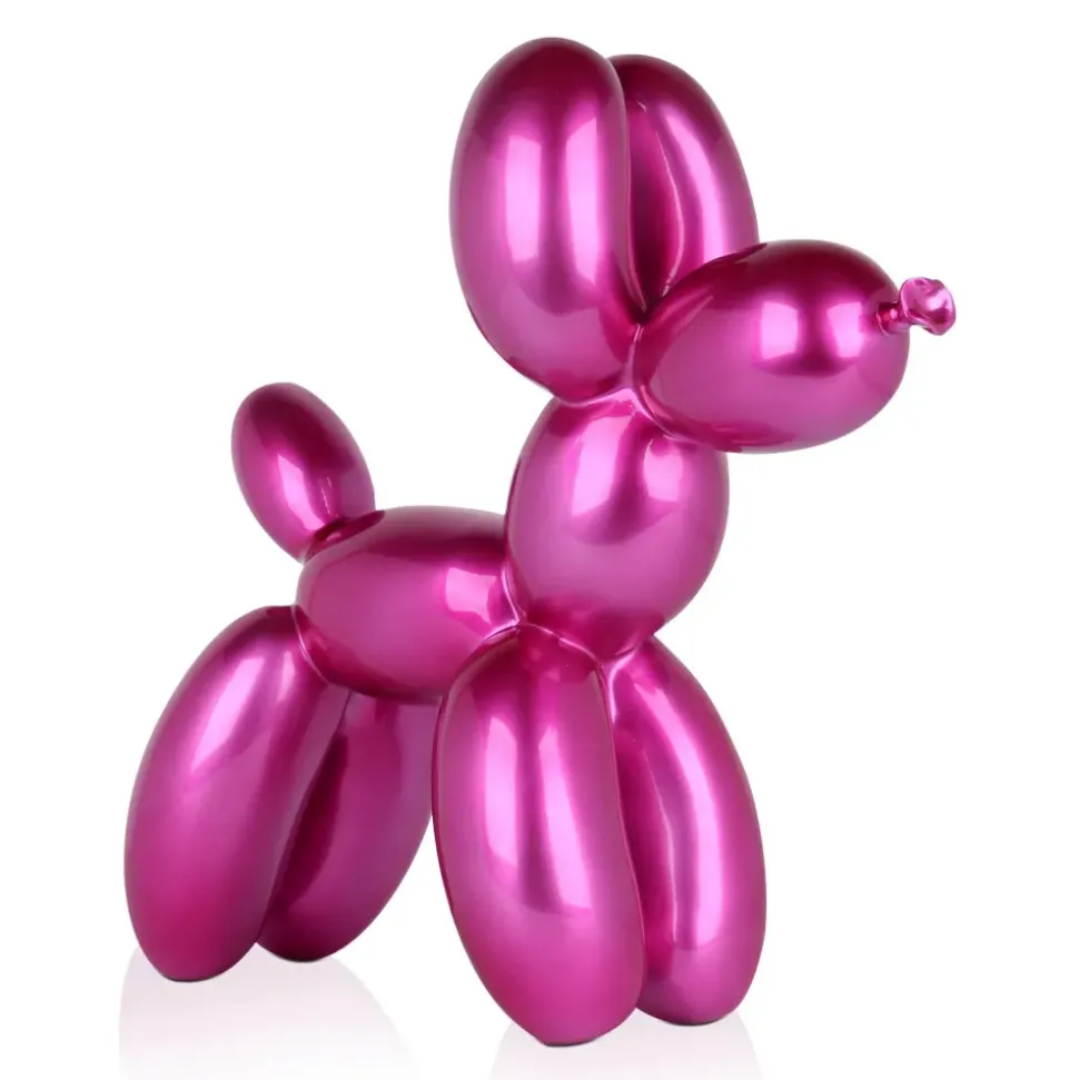 Balloon Dog 46cm Fuchsia Resin Indoor Sculpture