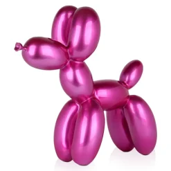 Balloon Dog 46cm Fuchsia Resin Indoor Sculpture