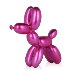 Balloon Dog 27cm Fuchsia Resin Indoor Sculpture