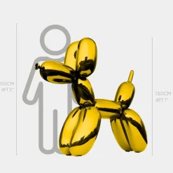 Balloon Dog 130cm Gold Fibreglass Indoor Sculpture