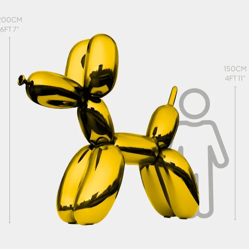 Balloon Dog 200cm Gold Fibreglass Indoor Sculpture