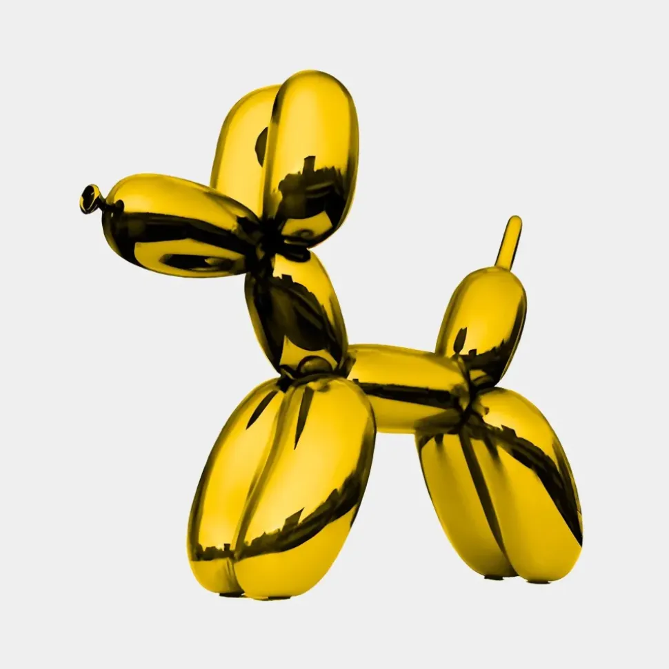 Balloon Dog 80cm Gold Metal Garden Sculpture
