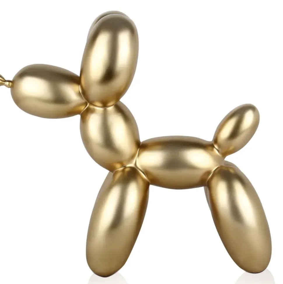 Balloon Dog 46cm Gold Resin Indoor Sculpture