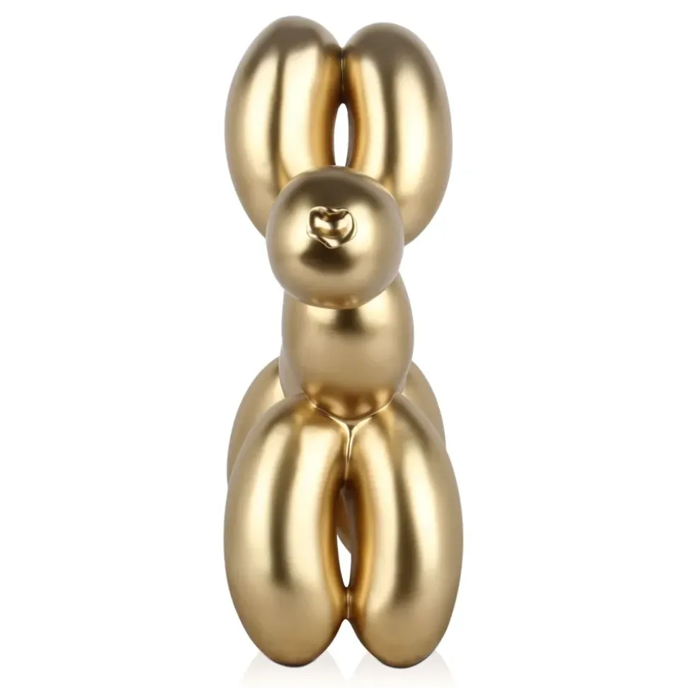 Balloon Dog 46cm Gold Resin Indoor Sculpture