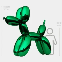 Balloon Dog 240cm Green Fibreglass Indoor Sculpture