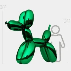 Balloon Dog 200cm Green Fibreglass Indoor Sculpture