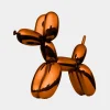 Balloon Dog 80cm Orange Metal Garden Sculpture