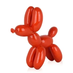 Balloon Dog 27cm Orange Resin Indoor Sculpture