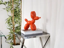Balloon Dog 27cm Orange Resin Indoor Sculpture
