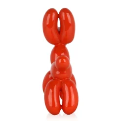 Balloon Dog 27cm Orange Resin Indoor Sculpture