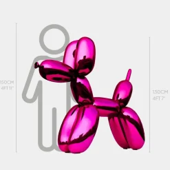 Balloon Dog 130cm Pink Fibreglass Indoor Sculpture