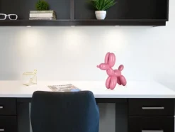 Balloon Dog 27cm Pink Resin Indoor Sculpture