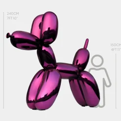 Balloon Dog 240cm Purple Fibreglass Indoor Sculpture