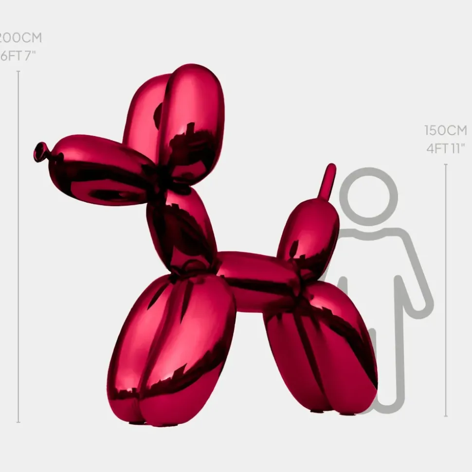 Balloon Dog 200cm Red Fibreglass Indoor Sculpture