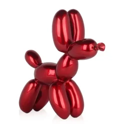 Balloon Dog 27cm Red Resin Indoor Sculpture