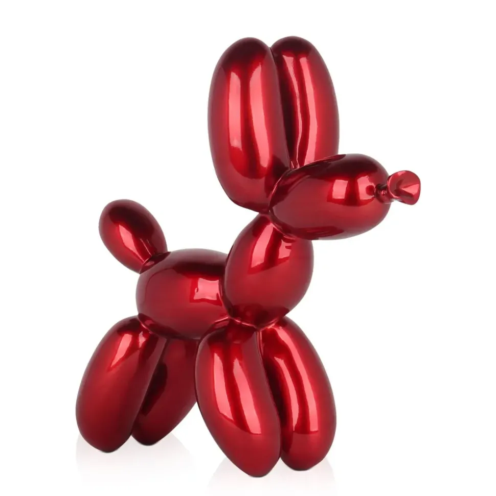 Balloon Dog 27cm Red Resin Indoor Sculpture