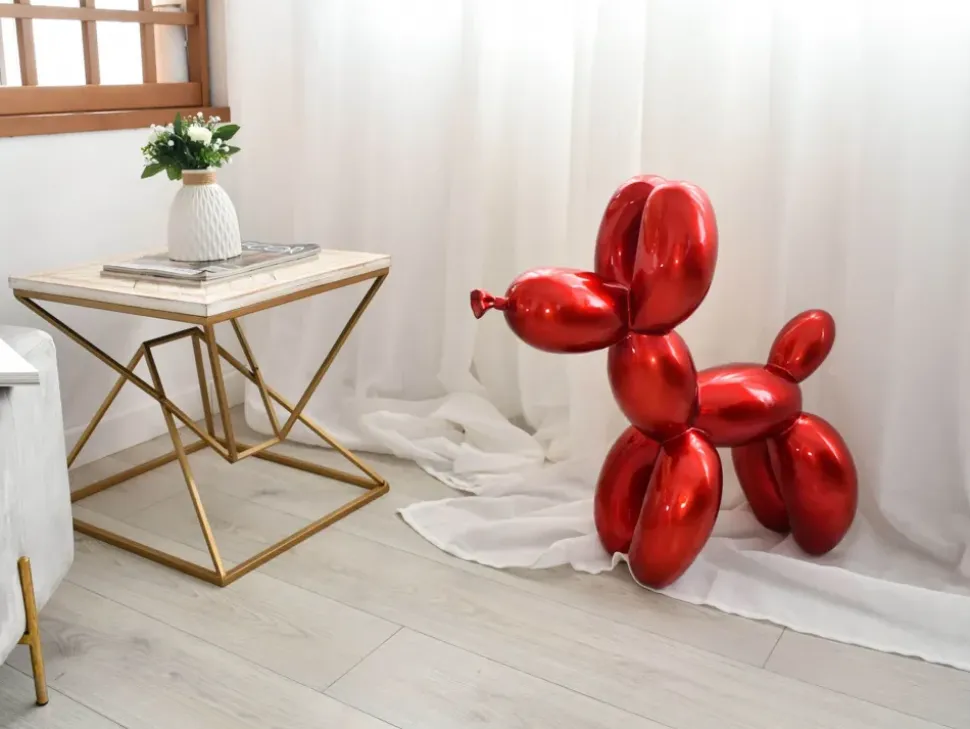 Balloon Dog 62cm Red Resin Indoor Sculpture