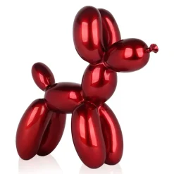 Balloon Dog 46cm Red Resin Indoor Sculpture