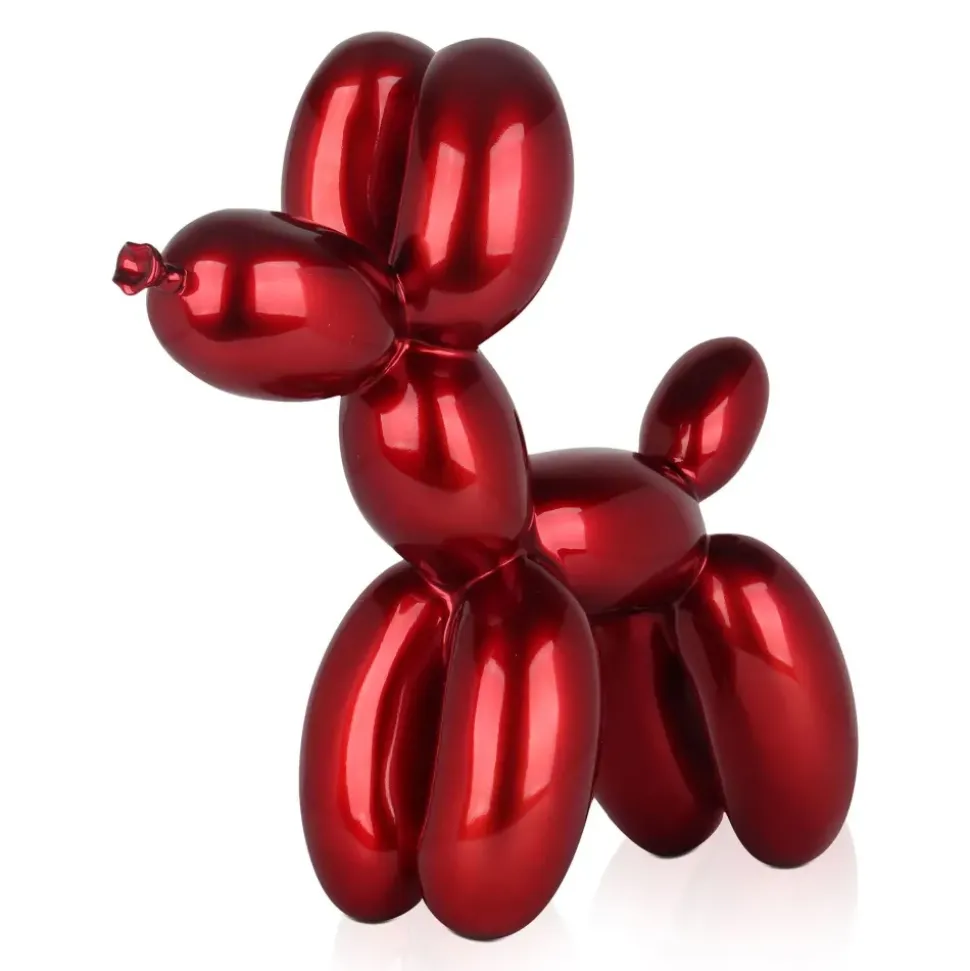 Balloon Dog 46cm Red Resin Indoor Sculpture