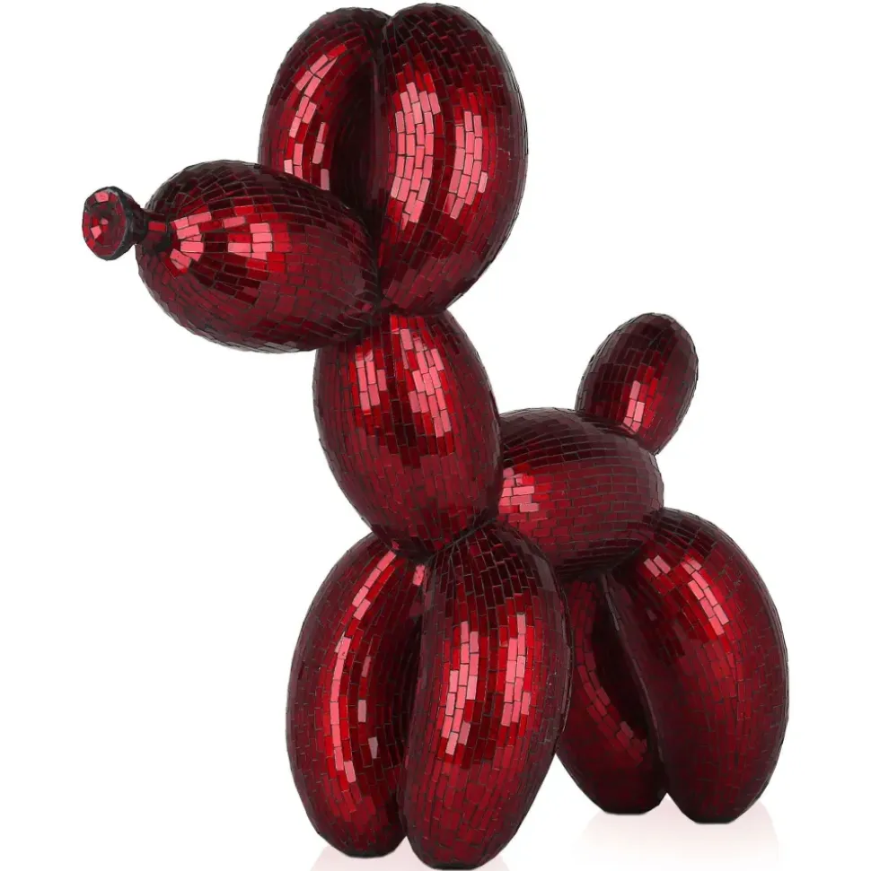 Balloon Dog 60cm Red Resin Indoor Sculpture