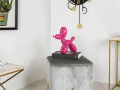 Balloon Dog 27cm Rosa Pink Resin Indoor Sculpture