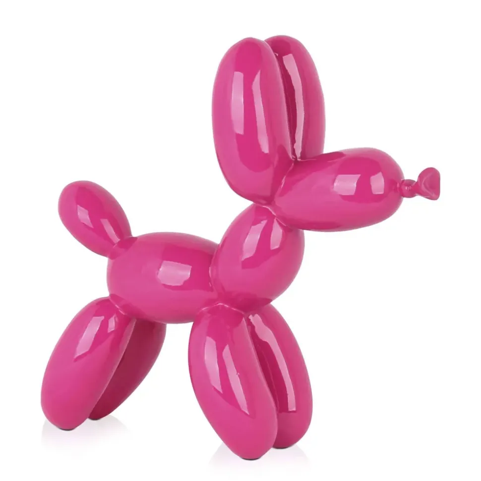 Balloon Dog 27cm Rosa Pink Resin Indoor Sculpture