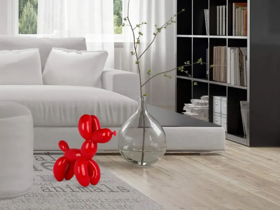 Balloon Dog 46cm Rosso Red Resin Indoor Sculpture