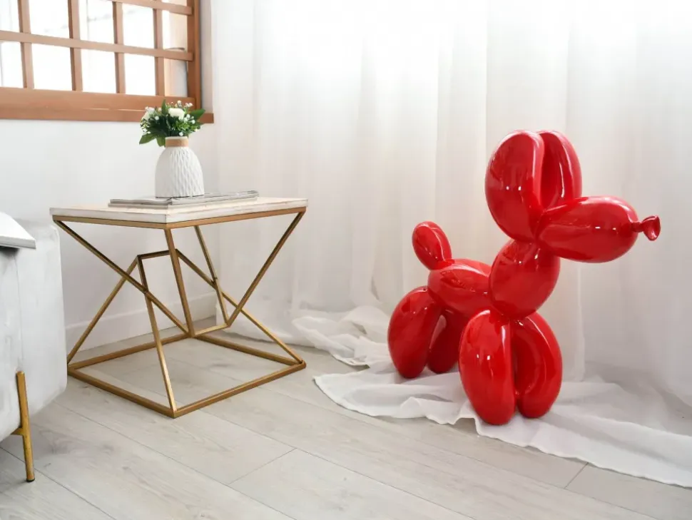 Balloon Dog 62cm Rosso Red Resin Indoor Sculpture
