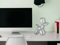 Balloon Dog 27cm Silver Resin Indoor Sculpture