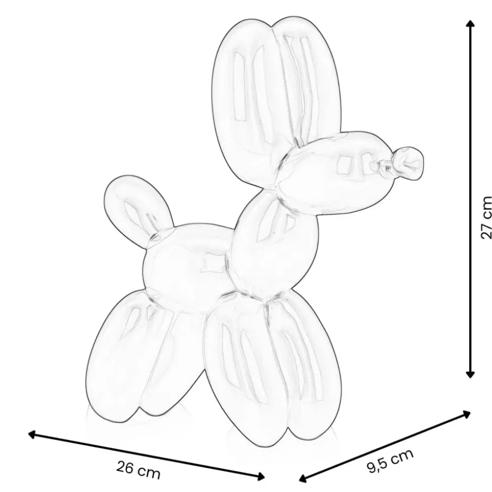Balloon Dog 27cm White Resin Indoor Sculpture