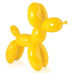Balloon Dog 46cm Yellow Resin Indoor Sculpture