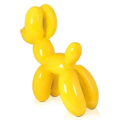 Balloon Dog 46cm Yellow Resin Indoor Sculpture