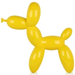 Balloon Dog 62cm Yellow Resin Indoor Sculpture