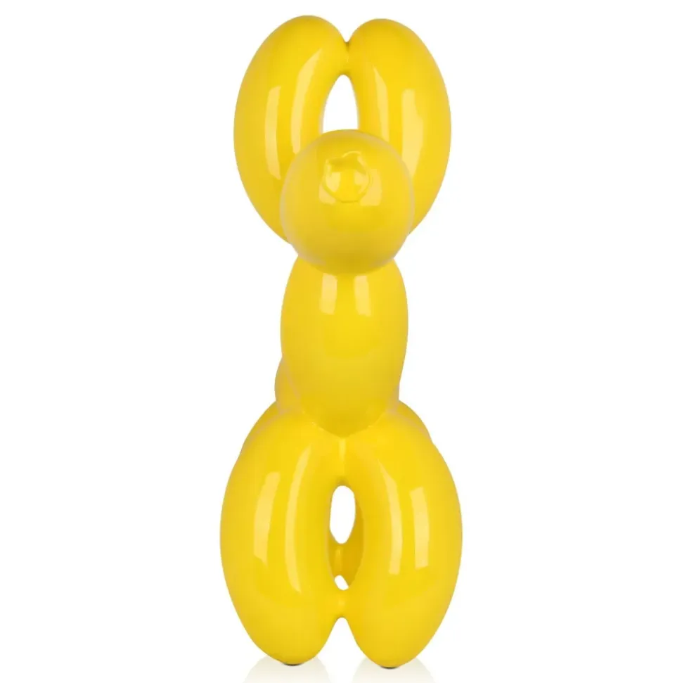 Balloon Dog 62cm Yellow Resin Indoor Sculpture