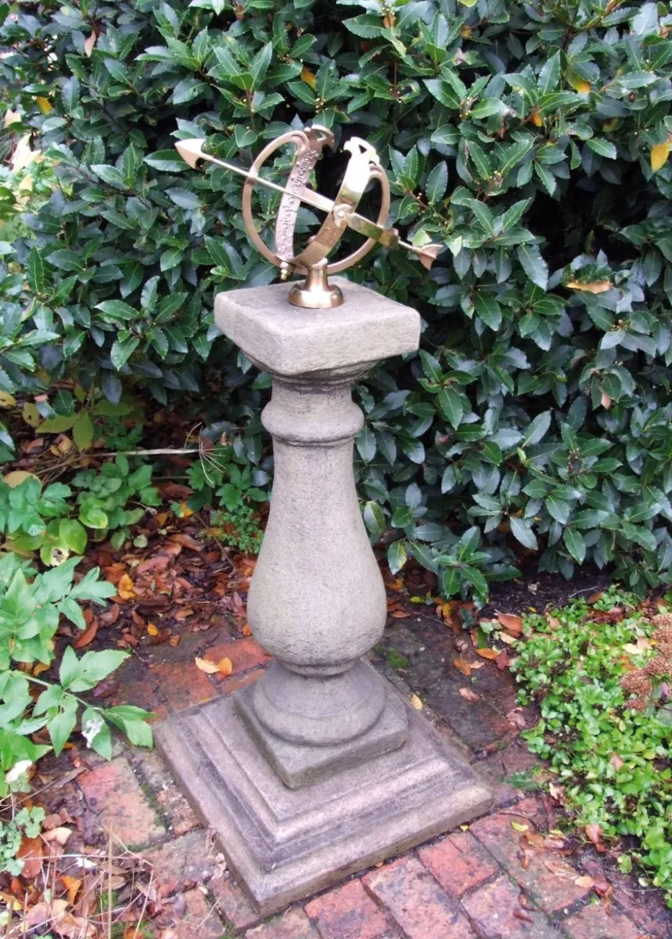 Baluster Medium Armillary Stone Garden Sundial