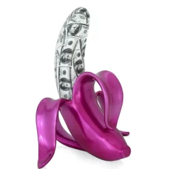 Banana Burst 35cm Fuchsia Resin Indoor Sculpture