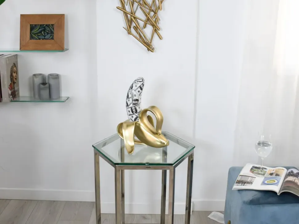 Banana Burst 35cm Gold Resin Indoor Sculpture