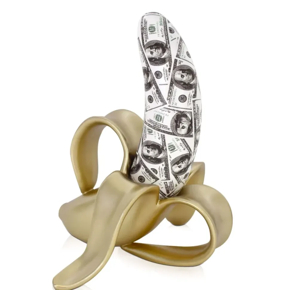 Banana Burst 35cm Gold Resin Indoor Sculpture