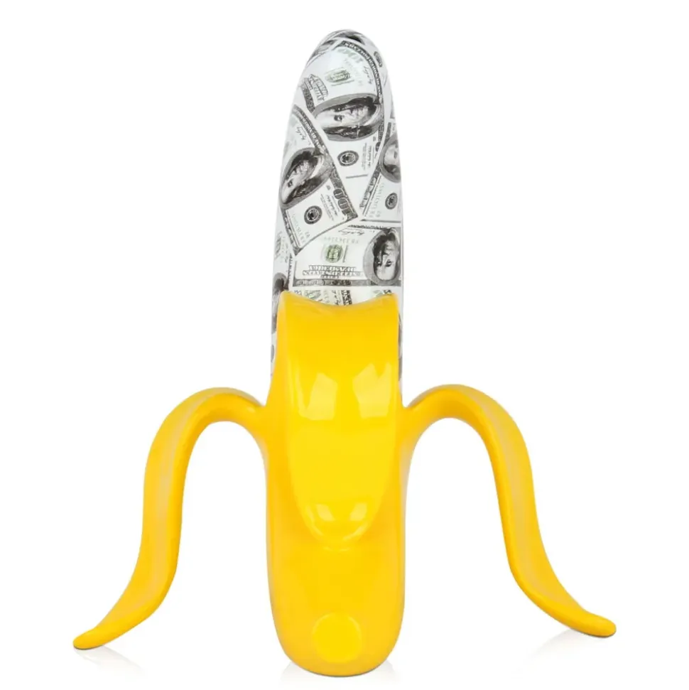 Banana Burst 35cm Yellow Resin Indoor Sculpture
