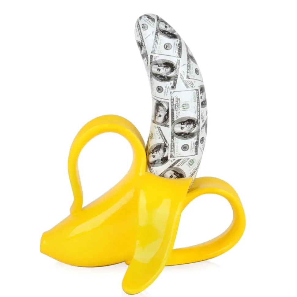 Banana Burst 35cm Yellow Resin Indoor Sculpture