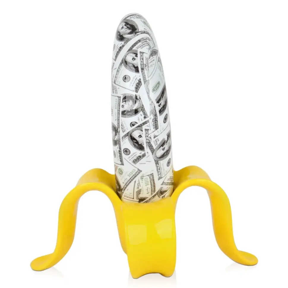 Banana Burst 35cm Yellow Resin Indoor Sculpture