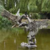 Battle of Eagles Bronze Metal Garden Statue