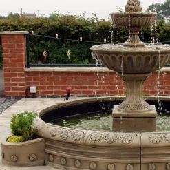 Blenheim Double Tier 2m Stone Water Fountain Feature