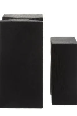 Block Symphony 18cm Black Resin Indoor Sculptures