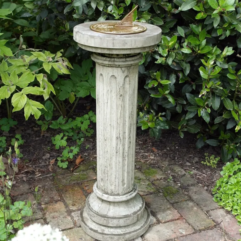 Brighton Aged Brass Stone Garden Sundial