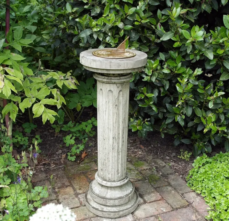 Brighton Aged Brass Stone Garden Sundial