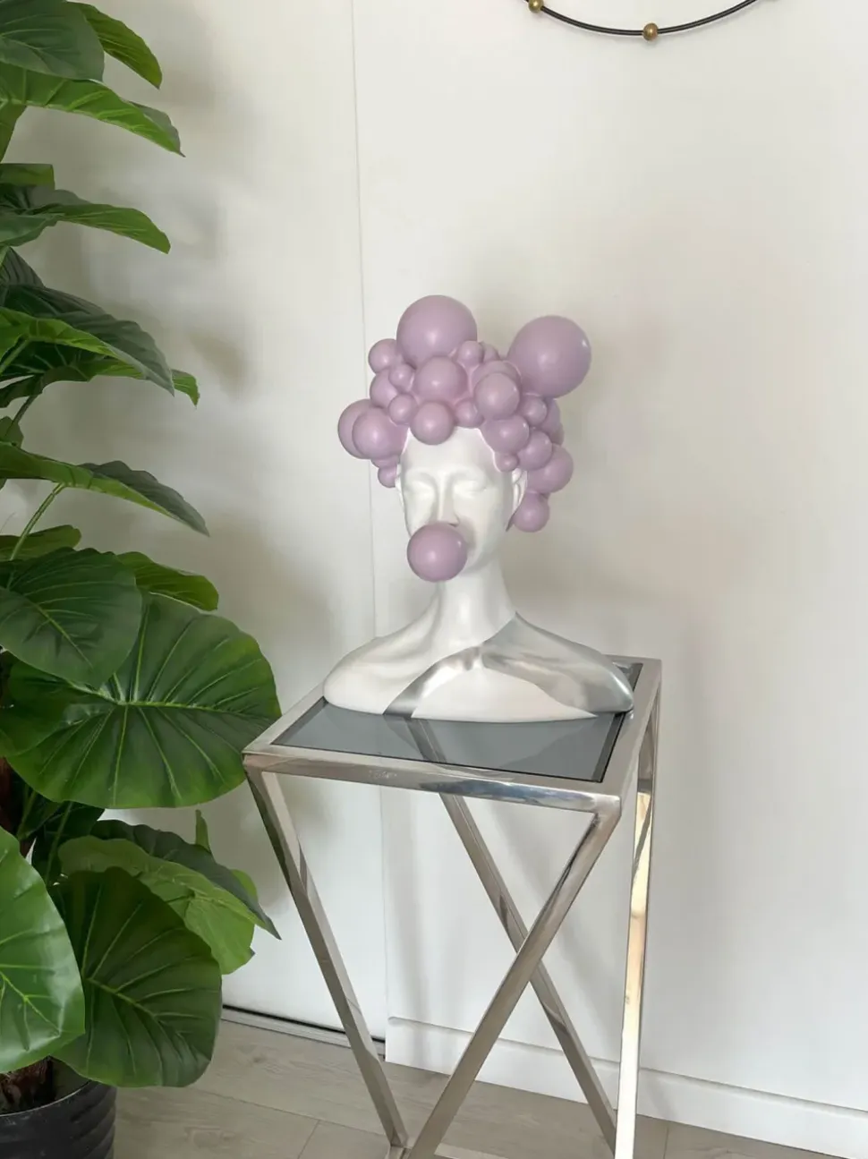 Bubble Bliss 47cm Lilac Resin Indoor Sculpture