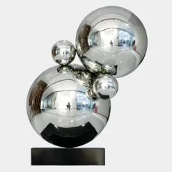 Bubble Bobble 55cm Silver Metal Indoor Sculpture