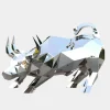 Bull 120cm Geometric Metal Garden Sculpture